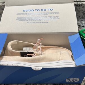 Hey Dude Women's Light Pink Slip-On Sneakers with White Sole